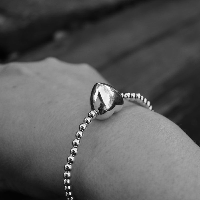 Herz Armband poliert