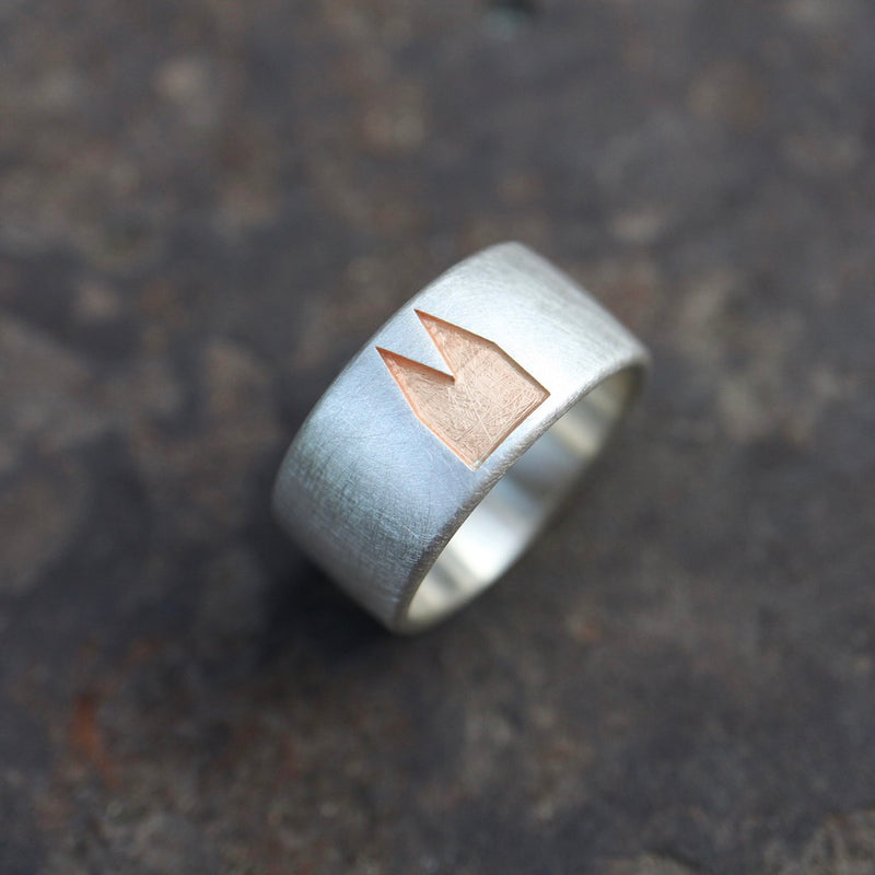 10 mm breit Premium Ring schwammmat
