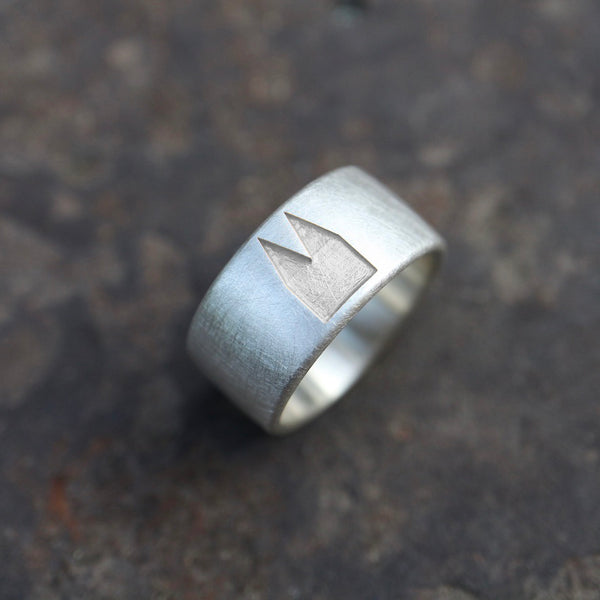 10 mm breit Premium Ring schwammmat