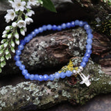 Armband mit Kölner Dom-Schutzengel blauen Aventurin