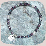 Glitzerstein Armband mit Schwesterherz