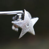 Stern Ohrringe mit Diamant