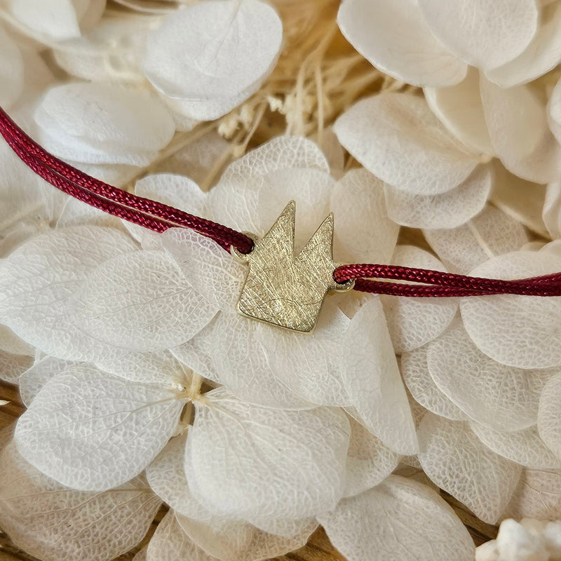 Klüngel-Nylon-Band verstellbar, 585 Gelbgold