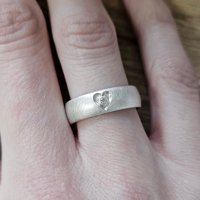 ICH LIEBE DICH RING (6mm breit) matt