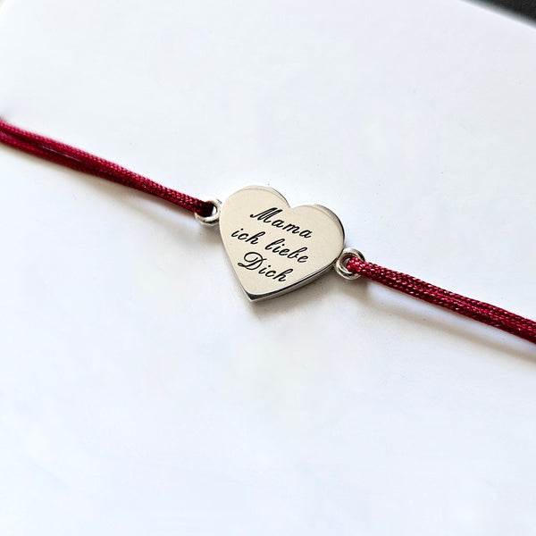 Mama Nylon-Armband in Herzform