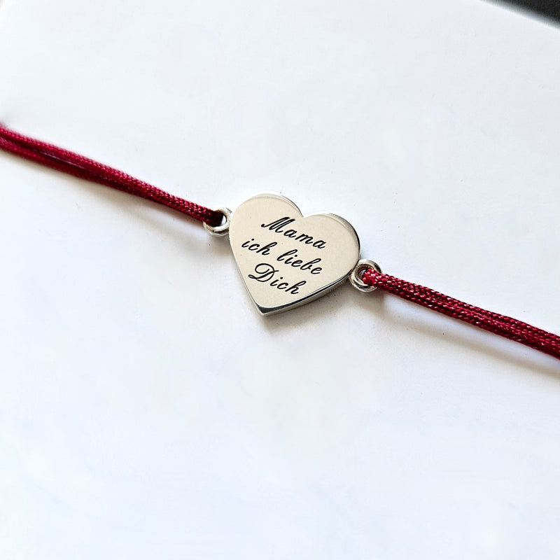 Mama Nylon-Armband in Herzform