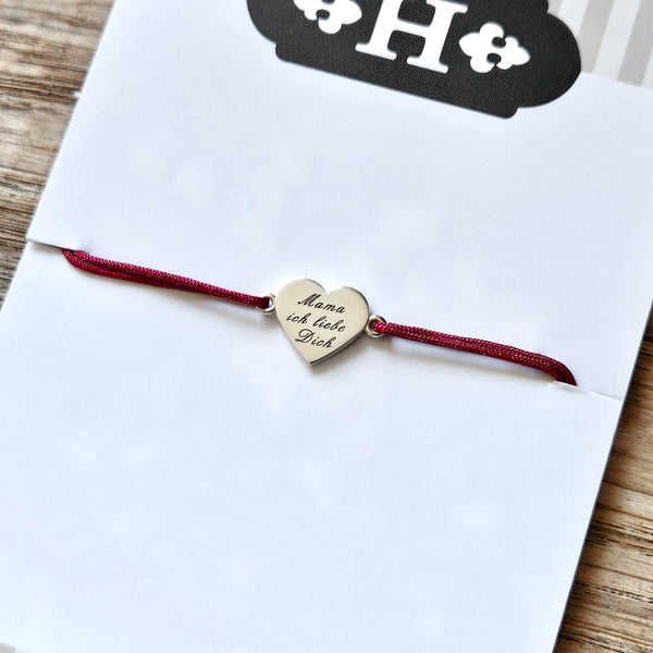 Mama Nylon-Armband in Herzform