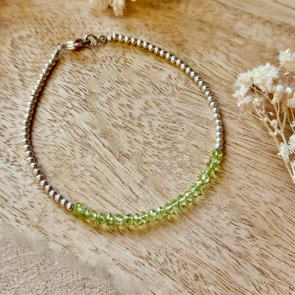 Silberkugel-Armband mit Edelstein EINZELSTÜCKE