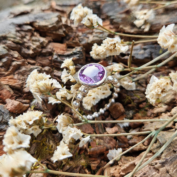 Kugelring mit Amethyst EINZELSTÜCK