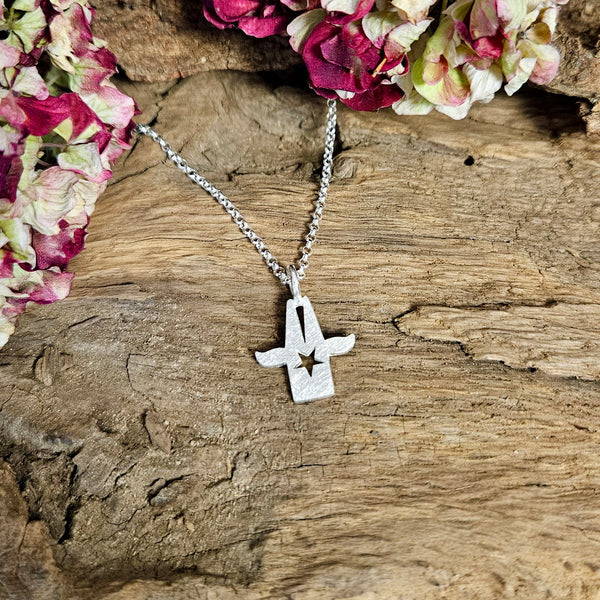 Mini Kölner Dom-Schutzengel Anhänger S mit Stern