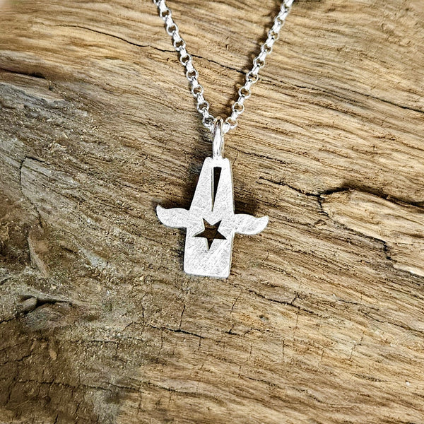 Mini Kölner Dom-Schutzengel Anhänger S mit Stern