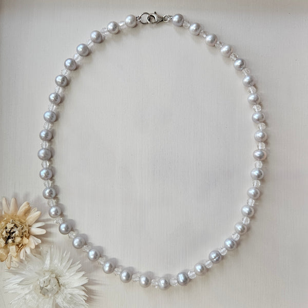 Perlenkette mit Bergkristall, EINZELSTÜCK