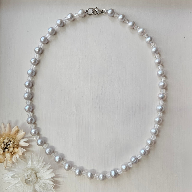 Perlenkette mit Bergkristall, EINZELSTÜCK