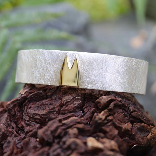 Armreif mit Gelbgold Dom 16mm