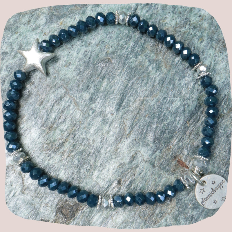 Glitzerstein Armband mit Sternschnuppe