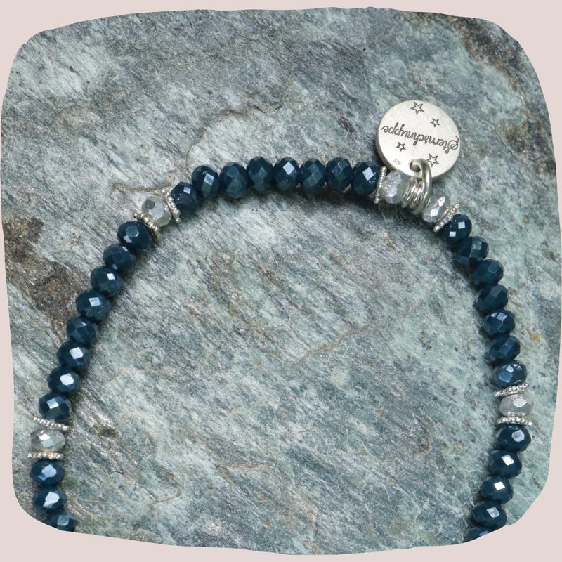 Glitzerstein Armband mit Sternschnuppe
