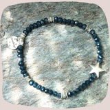 Glitzerstein Armband mit Sternschnuppe