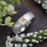 6 mm Premium Ring schwammmatt mit gelben Dom