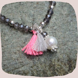 Glitzerstein Armband mit Elefant