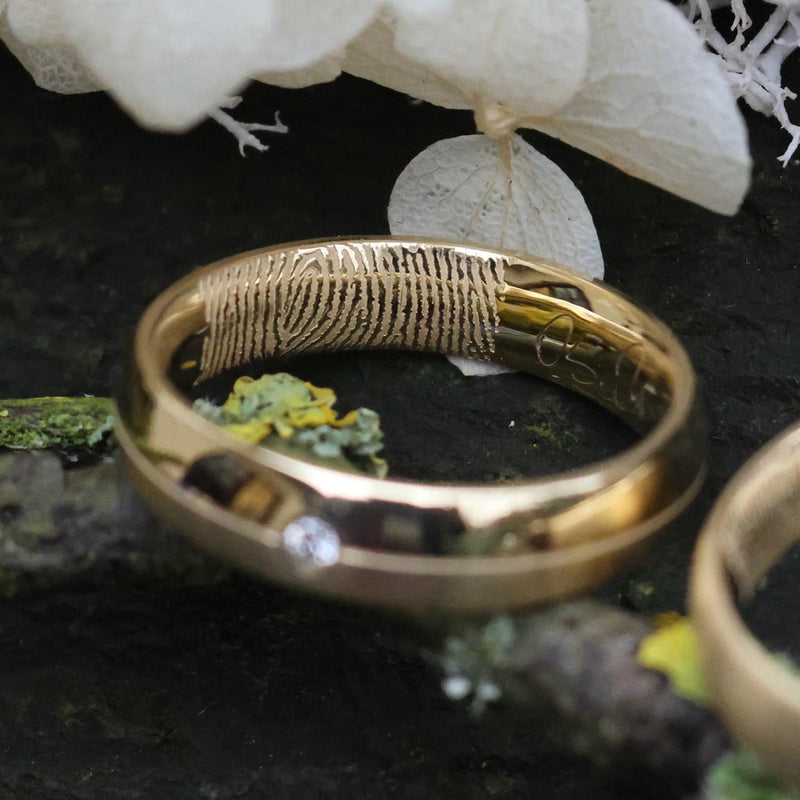 Fingerabdruck innen, für einen Ring