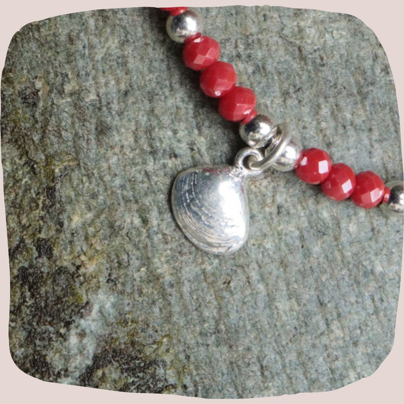 Glitzerstein Armband mit Fisch