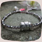 Glitzerstein Armband mit Elefant