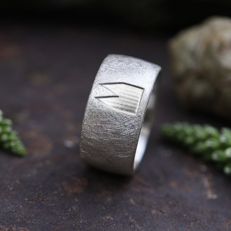 10 mm breit Premium Ring eismatt