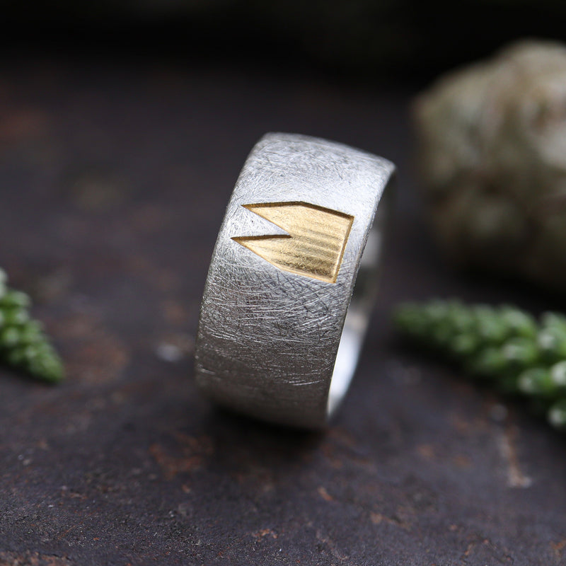 10 mm breit Premium Ring eismatt