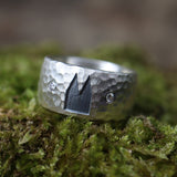 10 mm Premium Ring mit Hammerschlag