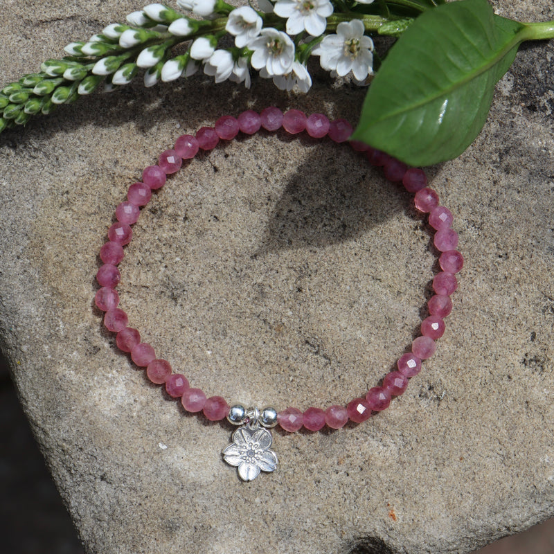 Bonner Kirschblüten Armband mit rosa Turmalin