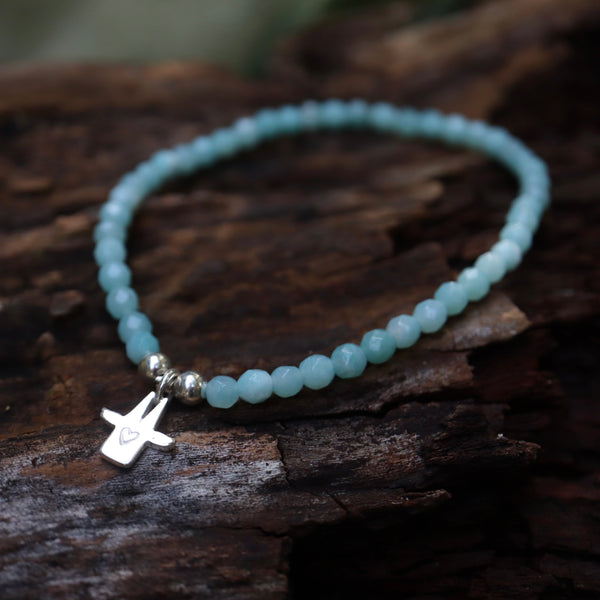 Schutzengel Armband mit Amazonit