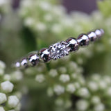 Beisteckring Kügelchen mit einem 0,10ct Diamant
