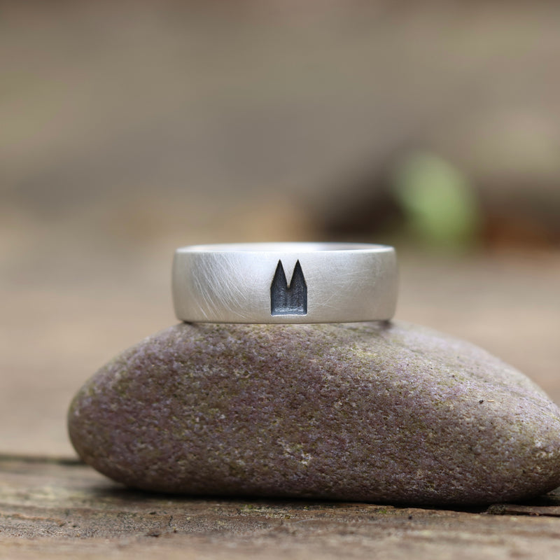 8 mm breit Premium Ring schwammmatt