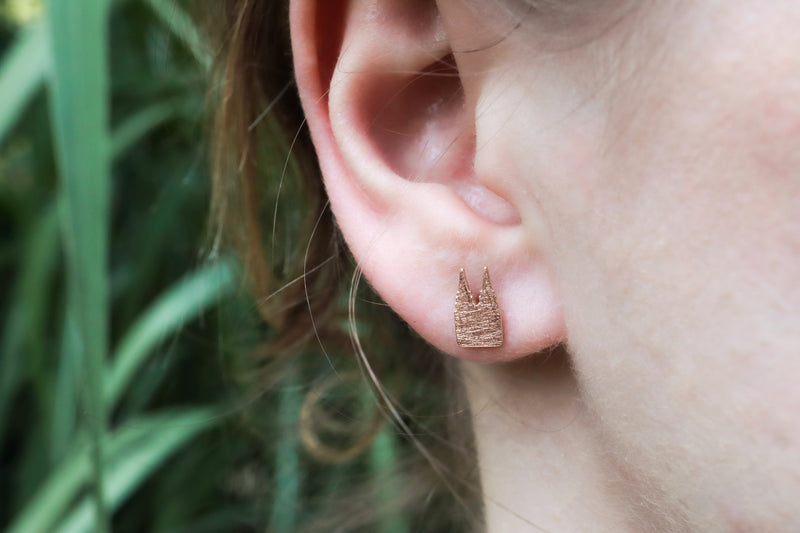 Kölner-Premium+ Ohrringe 585 Gold eismatt