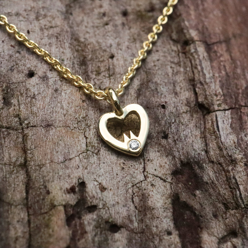 Dom mit Hätz Anhänger XS vergoldet mit Diamant