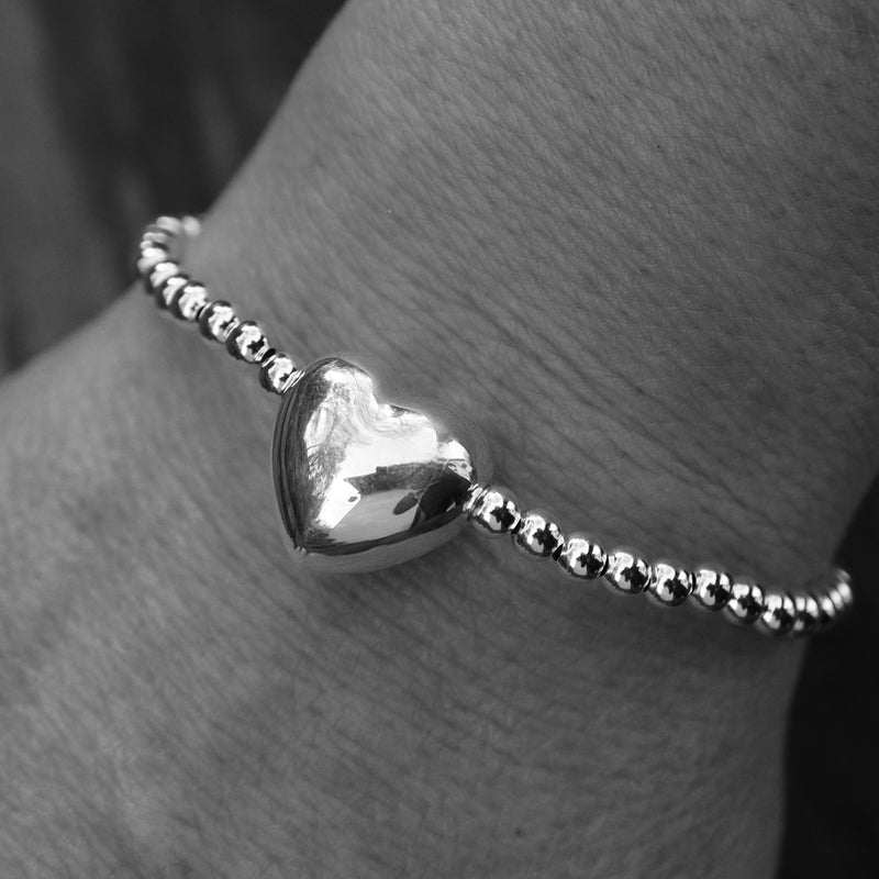 Herz Armband poliert