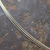 5-reihig Edelstahl Collier Bicolor FLEXISTRONG