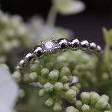 Beisteckring Kügelchen mit einem 0,10ct Diamant