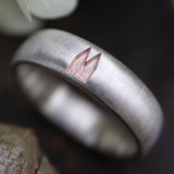 6 mm Premium Ring quermatt mit roten Dom