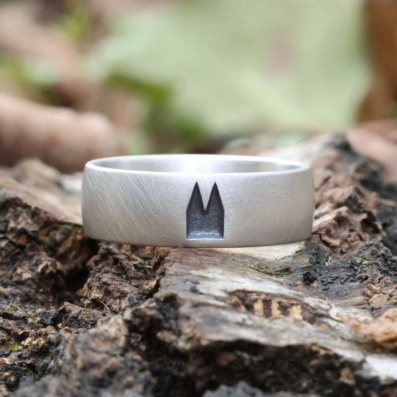 8 mm breit Premium Ring schwammmatt