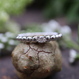 Beisteckring Kügelchen mit einem 0,10ct Diamant