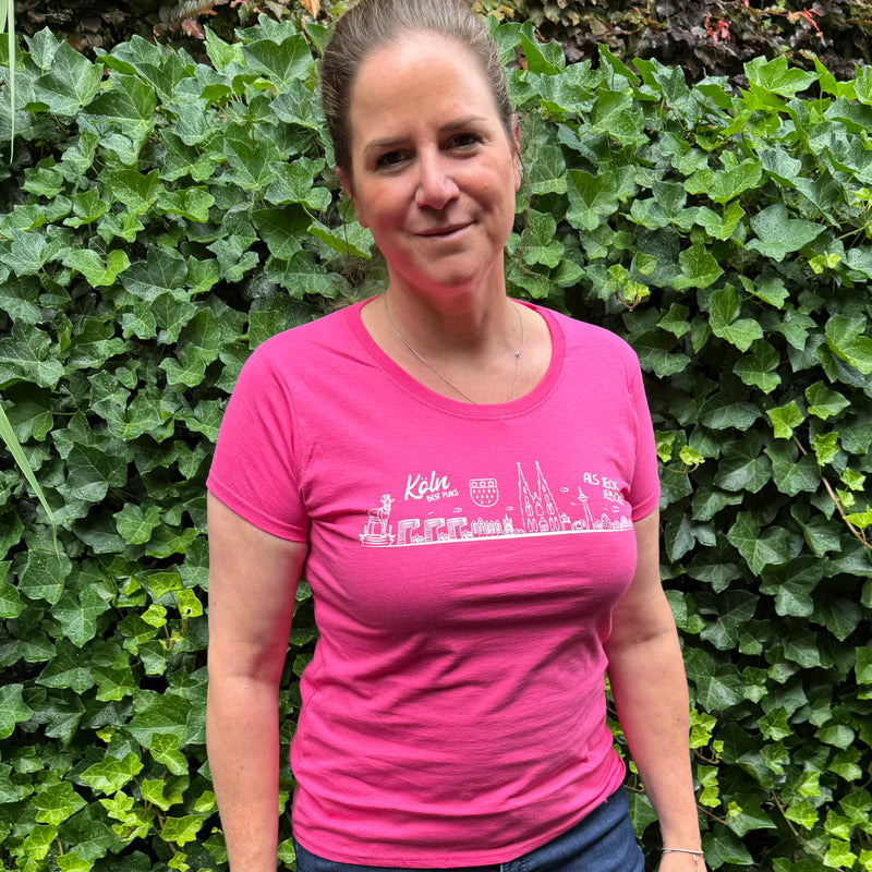 Skyline T-Shirt Pink – „ALS JECK JEBORE“
