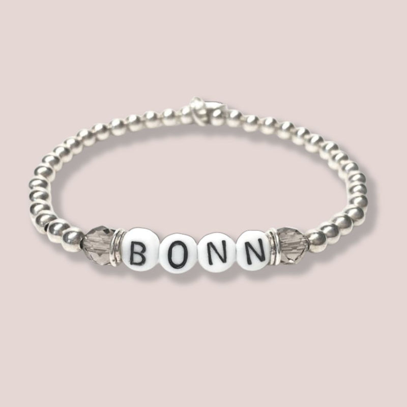 Letter-Basic Armband mit Rauchquarz