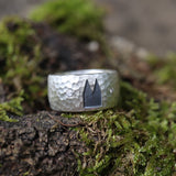10 mm Premium Ring mit Hammerschlag