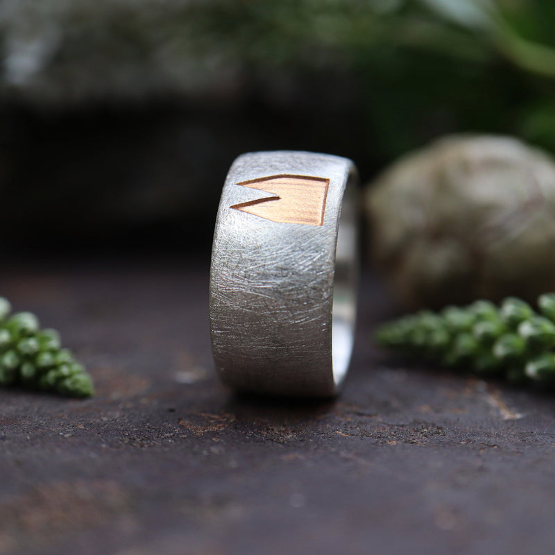10 mm breit Premium Ring eismatt
