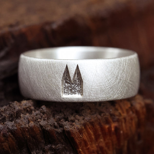 8 mm breit Premium Ring schwammmatt