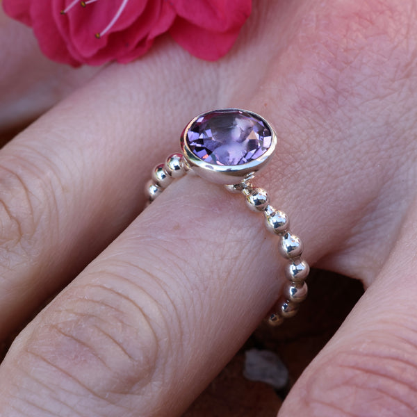 Kugelring mit Amethyst EINZELSTÜCK