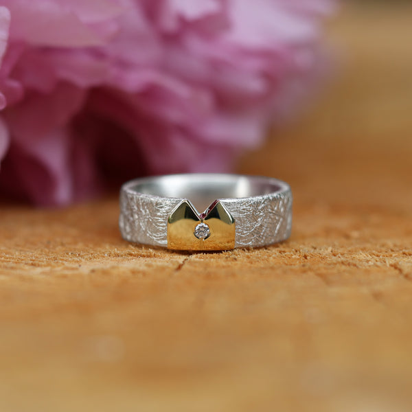 Kölner-Deluxe Ring mit Gelbgold Dom