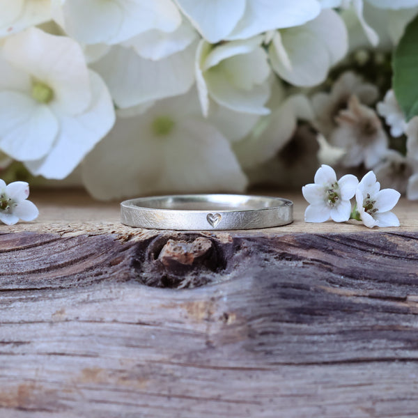 „Ich liebe dich“-Ring mit kleinem Herz – 925 Silber 2.5