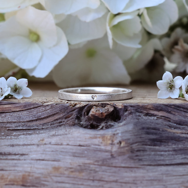 „Ich liebe dich“-Ring mit kleinem Herz – 925 Silber 2.0